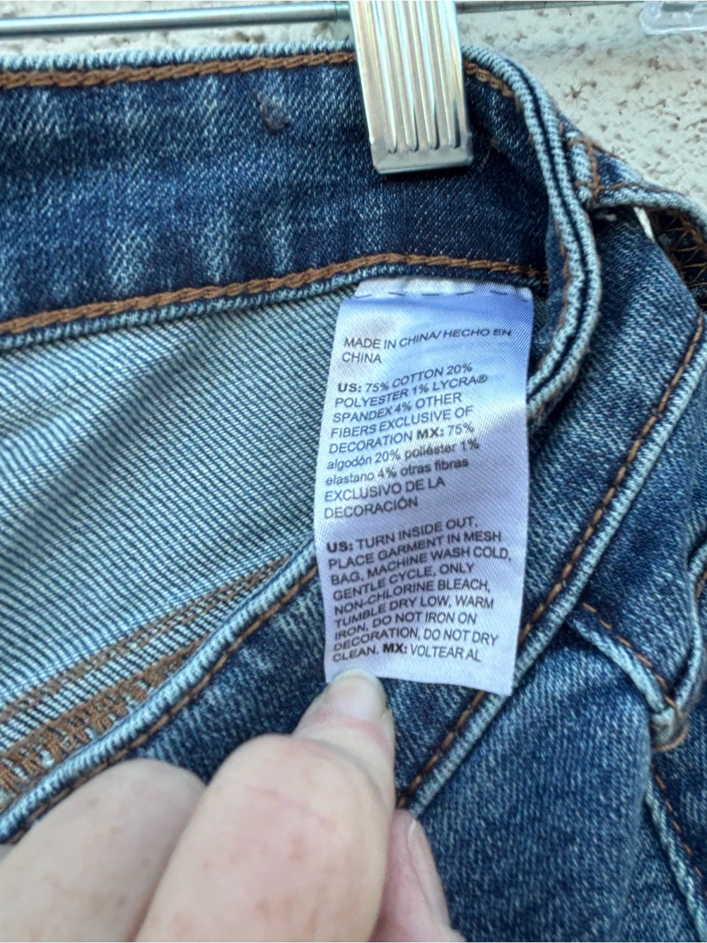 Chico's Blue Denim Embroidered Wide-Leg Jeans - Picture 5 of 5